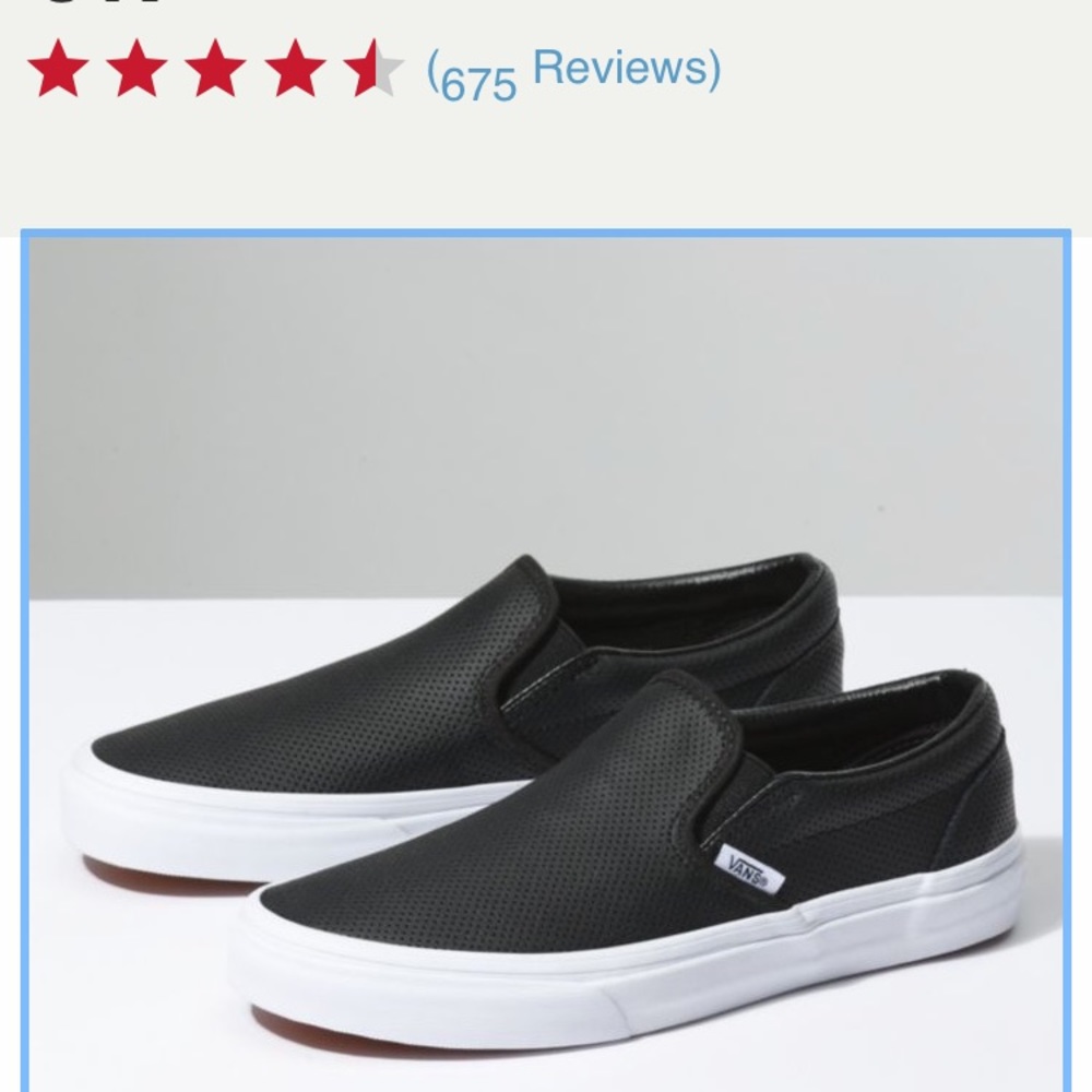 Perf Leather Slip On Vans